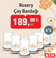 PAŞABAHÇE ROSERY ÇAY BARDAĞI 6'LI PAŞABAHÇE ROSERY ÇAY BARDAĞI 6'LI